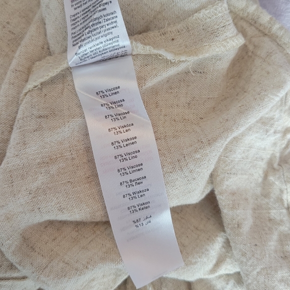 Apricot button-up viscose linen top sz 6 - Picture 8 of 8